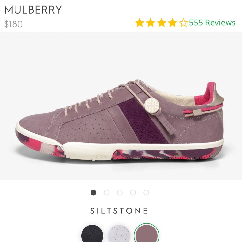 Plae Mulberry Siltstone Mens Full Grain Leather Casual Sneakers